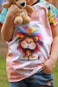 Preview: Crazy Animals - Panelbild Löwe 70cm - BIO Jersey